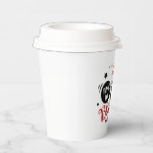 おもしろいクリスマス酒を飲む 紙コップ (右)
