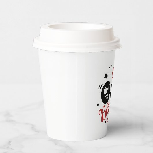 おもしろいクリスマス酒を飲む 紙コップ (右)