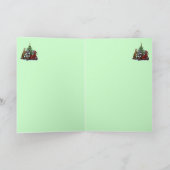 おもしろいクリスマス酒パーティー漫画のアートカード シーズンカード (内部)