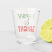 おもしろいクリスマス酔いと明るいホリデーパーティー ショットグラス (裏面)