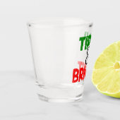 おもしろいクリスマス酔いと明るいホリデーパーティー ショットグラス (左)