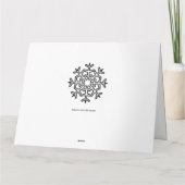 おもしろいクリスマス雪だるまとドッグカラーマイカード カード (裏面)