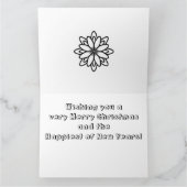 おもしろいクリスマス雪だるまとドッグカラーマイカード カード (内部)