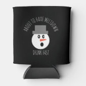 おもしろいクリスマス雪だるまメルトダウンビール 缶クーラー (正面)