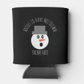 おもしろいクリスマス雪だるまメルトダウンビール 缶クーラー (裏面)