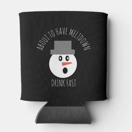 おもしろいクリスマス雪だるまメルトダウンビール 缶クーラー (裏面)