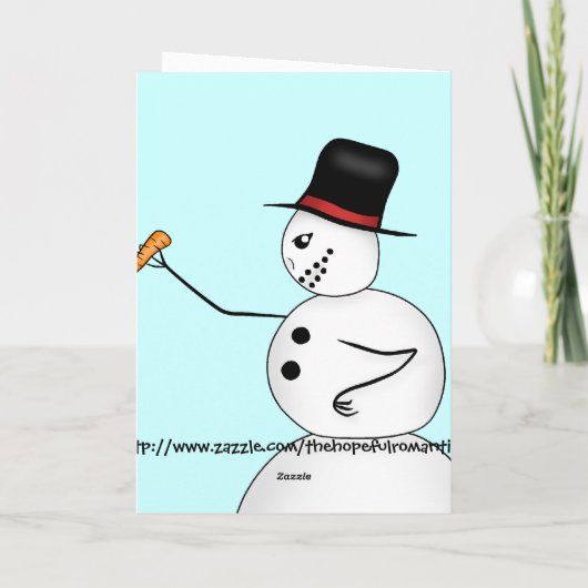 おもしろいクリスマス雪だるま陰謀 シーズンカード (裏面)