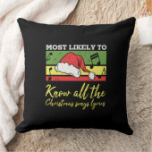 おもしろいクリスマス音楽 クッション (ブランケット)