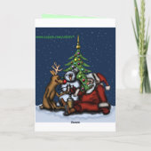 おもしろいクリスマス飲みパーティーハッピーホリデーズカード シーズンカード (裏面)