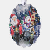 おもしろいクリスマス飾りカード最高の友達 オーナメントカード (左)