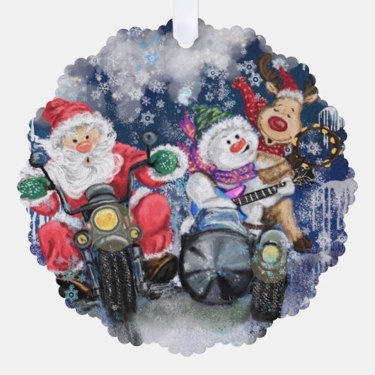 おもしろいクリスマス飾りカード最高の友達 オーナメントカード (正面)