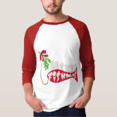 おもしろいクリスマス魚釣りシャツメリー- Fishmas Tシャツ (正面)