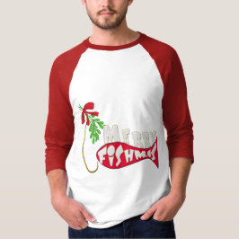 おもしろいクリスマス魚釣りシャツメリー- Fishmas Tシャツ