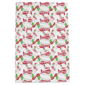 おもしろいクリスマス魚釣りメリーフィッシュマス♫♥ ミディアムペーパーバッグ (正面)