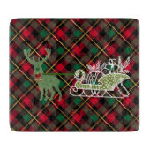 おもしろいクリスマス鹿トピアリースリー カッティングボード (正面)