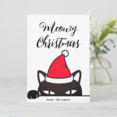 おもしろいクリスマス黒猫 シーズンカード (スタンド正面)