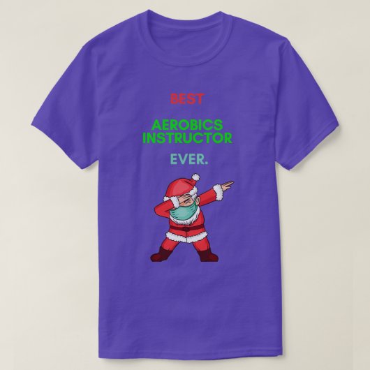 おもしろいクリスマス2020ギフトAのためのサンタマスクをダビング Tシャツ (デザイン正面)