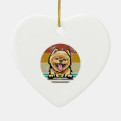 おもしろいクリスマス2020ツリーグレイハウンドマスクコスチューム セラミックオーナメント (裏面)