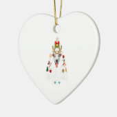 おもしろいクリスマス2020ツリーグレイハウンドマスクコスチューム セラミックオーナメント (左)