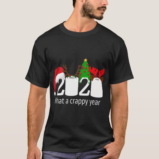 おもしろいクリスマス2020年の検疫の新年イブ醜い Tシャツ (正面)