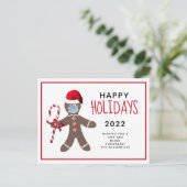 おもしろいクリスマス2021コビデジンジャーブレッドマン シーズンポストカード (スタンド正面)