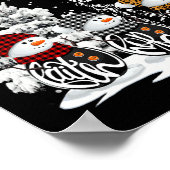 おもしろいクリスマス2024信仰ホープ愛雪だるまChris ポスター (角)