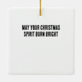 おもしろいクリスマス:ゆるいジンジャーブレッド・ドラゴン セラミックオーナメント (裏面)