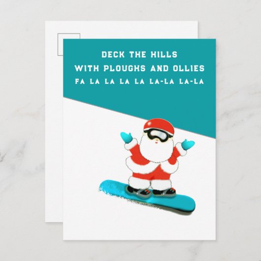 おもしろいクリスマス インビテーションポストカード (正面/裏面)