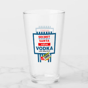 おもしろいクリスマス・ウォッカ・ラベル タンブラーグラス