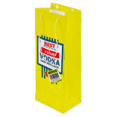 おもしろいクリスマス・ウォッカ・ラベル ワインギフトバッグ (裏面アングル)