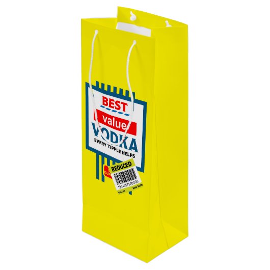 おもしろいクリスマス・ウォッカ・ラベル ワインギフトバッグ (裏面アングル)