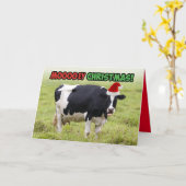 おもしろいクリスマス カード (黄色い花)