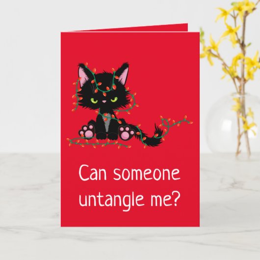 おもしろいクリスマス カード (黄色い花)