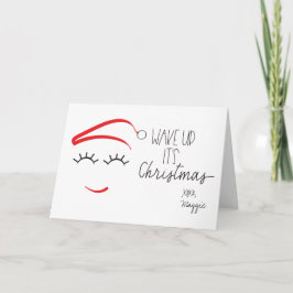 おもしろいクリスマス、「クリスマスの目覚め」まばたき シーズンカード