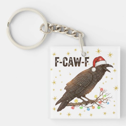 おもしろいクリスマス・クロウRaven F-CAW- F キーホルダー (正面)