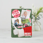 おもしろいクリスマス・サンタの公式ニース・リスト |写真 シーズンカード (スタンド正面)