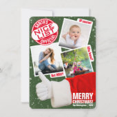 おもしろいクリスマス・サンタの公式ニース・リスト |写真 シーズンカード (正面)