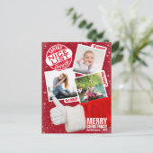 おもしろいクリスマス・サンタの公式ニース・リスト |写真 シーズンポストカード (スタンド正面)