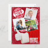 おもしろいクリスマス・サンタの公式ニース・リスト |写真 シーズンポストカード (正面/裏面)