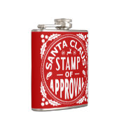 おもしろいクリスマス・サンタクロース承認スタンプ フラスク (右)