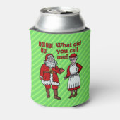 おもしろいクリスマス・サンタクロース&ミセス・ホリデー・ジョーク 缶クーラー (缶裏面)