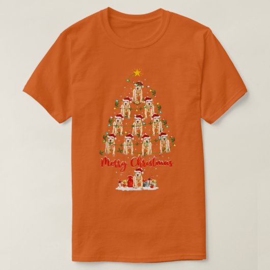おもしろいクリスマス サンタ ラブラドール・レトリーバー クリス Tシャツ (デザイン正面)