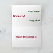 おもしろいクリスマス シーズンカード (内部)