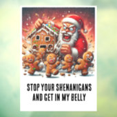 おもしろいクリスマス:ジンジャーブレッドマン&ハングリーサンタ ウィンドウサイン (シート3)