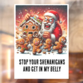 おもしろいクリスマス:ジンジャーブレッドマン&ハングリーサンタ ウィンドウサイン (シート2)