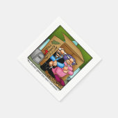 おもしろいクリスマス スタンダードカクテルナプキン (角)