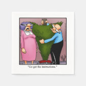 おもしろいクリスマス スタンダードカクテルナプキン (正面)