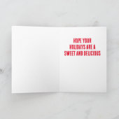 おもしろいクリスマス：スパイシーなジンジャーブレッドCookie カード (内部)