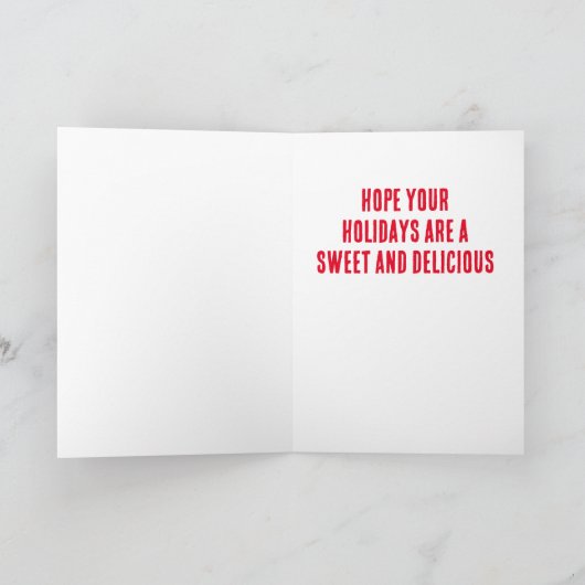 おもしろいクリスマス：スパイシーなジンジャーブレッドCookie カード (内部)