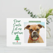 おもしろいクリスマス ディアサンタ ちょっと説明させて グリーン ホ シーズンカード (スタンド正面)